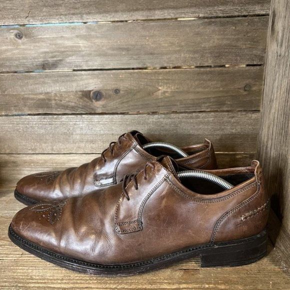 Mens Cole Haan Brown Leather Brogue Oxford Dress Shoes Size 12 M‎ GUC main image 4